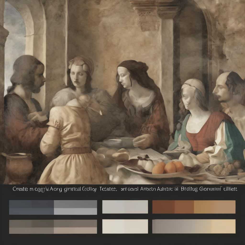 Ανθρώπινη σκηνή με μορφές σε εσωτερικό χώρο, ζωγραφική αναπαράσταση, ιταλική τέχνη Αναγεννησιακής περιόδου, λεπτομέρειες σε ρούχα και αντικείμενα, ιστορική τέχνη, Giovanni delle Corniole.
