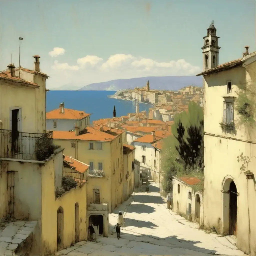 In the Vicinity of Bordiguera, in the North of Italy – Isaac Levitan